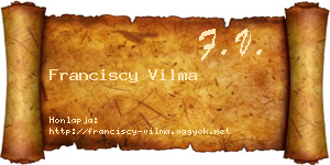 Franciscy Vilma névjegykártya