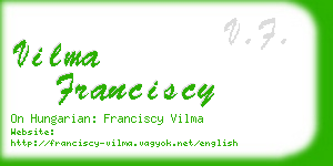vilma franciscy business card